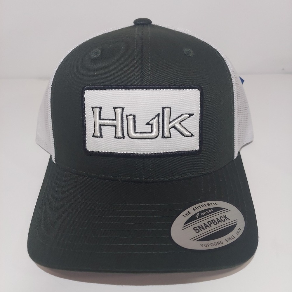 HUK Men's One Size - Bold Patch Trucker Hat Fishing Outdoor Mesh Snapback